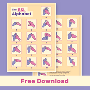British Sign Language Alphabet Poster - Free Digital Download