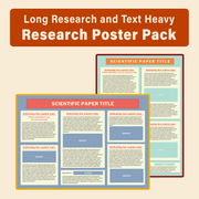 Scientific Research Poster PowerPoint Templates - Text Heavy Design Pack