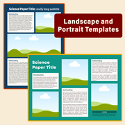 Scientific Research Poster PowerPoint Templates - Graph/Photograph Focus Design Pack