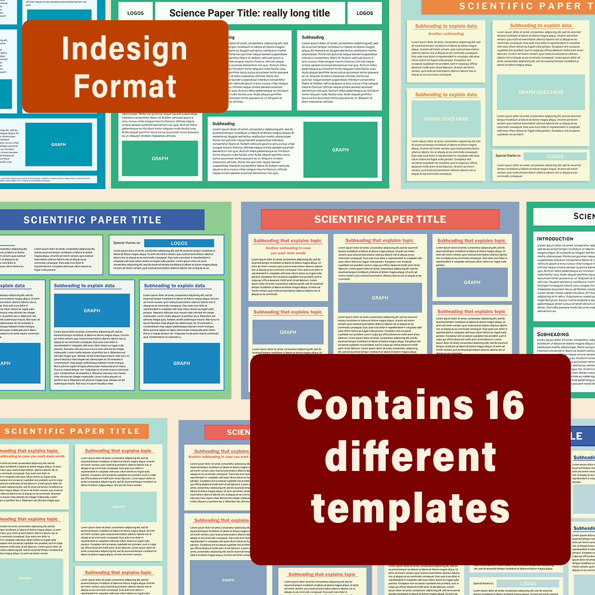 Scientific Research Poster Templates - Portrait (INDESIGN Files Only)