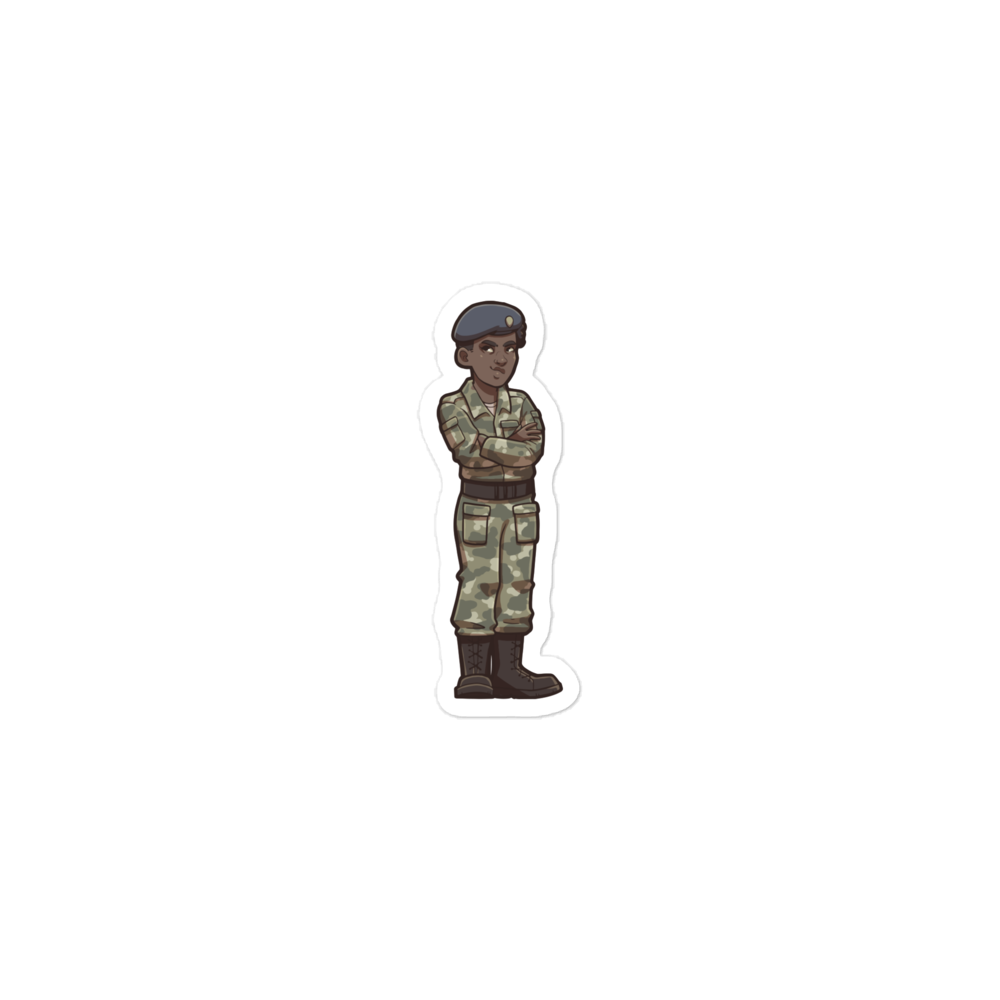 Army Officer (Male) - Diverse Workforce - Individual Vinyl Sticker