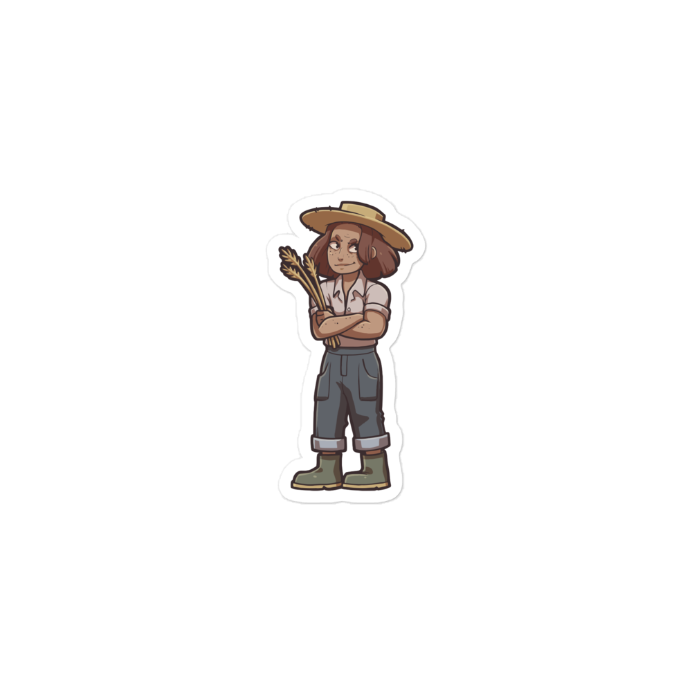 Female Farmer - Diverse Workforce - Individual Vinyl Sticker