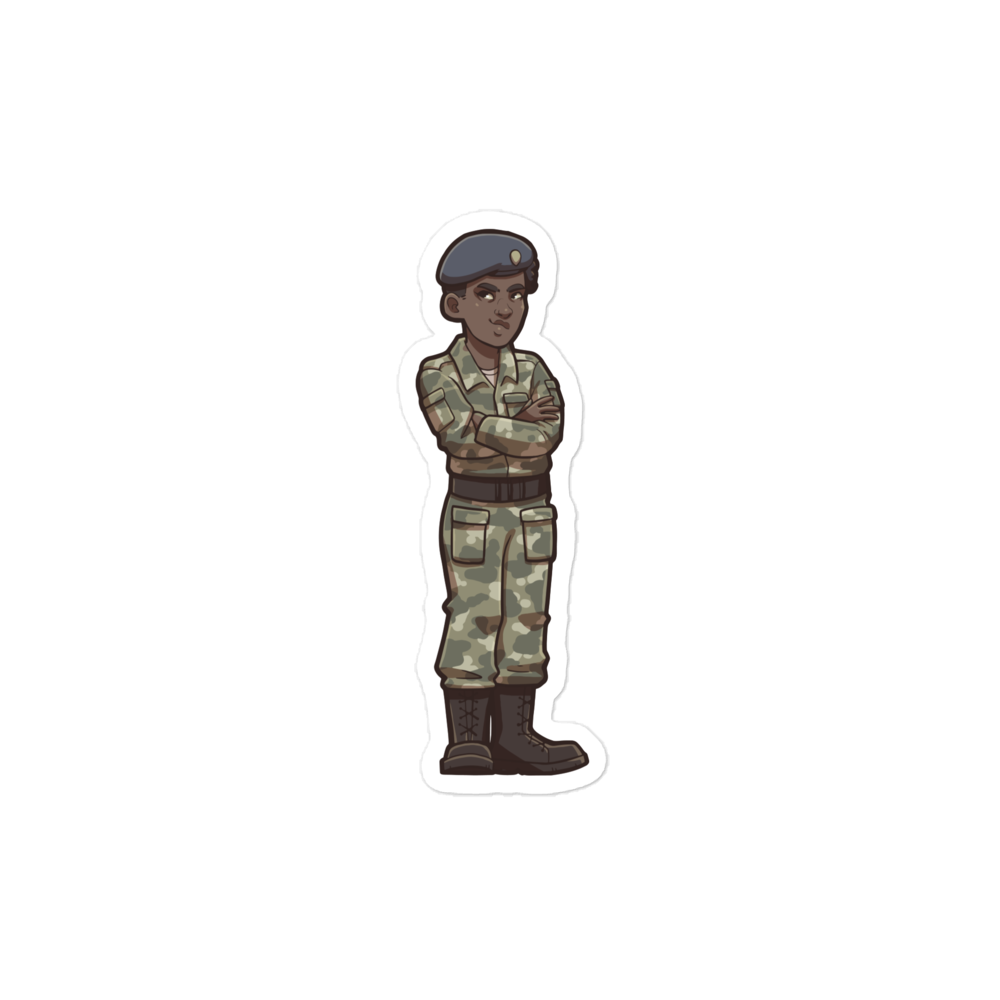 Army Officer (Male) - Diverse Workforce - Individual Vinyl Sticker