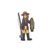 Line Fisher (Woman) - Diverse Workforce - Individual Vinyl Sticker