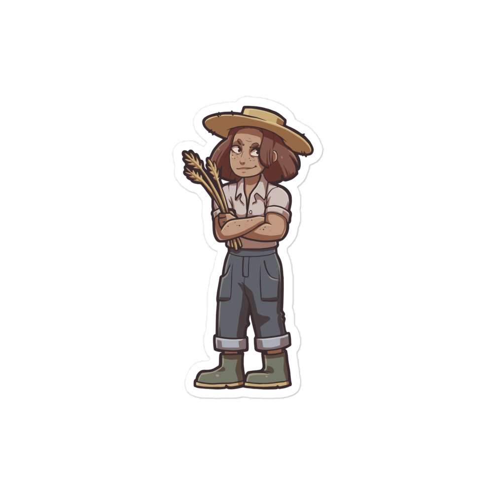 Female Farmer - Diverse Workforce - Individual Vinyl Sticker