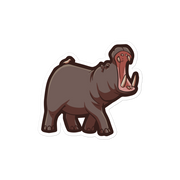 Hippopotamus - Diverse Animals - Individual Vinyl Sticker