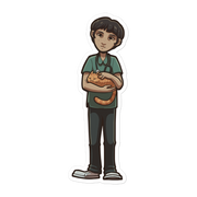 Veterinary Doctor (holding a cat) - Diverse Workforce - Individual Vinyl Sticker