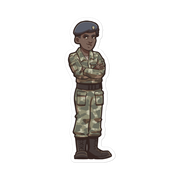 Army Officer (Male) - Diverse Workforce - Individual Vinyl Sticker
