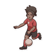 Footballer (Woman) - Diverse Workforce - Individual Vinyl Sticker