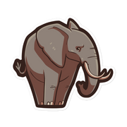 African Bush Elephant - Diverse Animals - Individual Vinyl Sticker