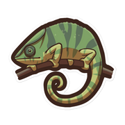 Mediterranean Chameleon - Diverse Animals - Individual Vinyl Sticker