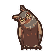 Great Horned Owl - Diverse Animals - Individual Vinyl Sticker